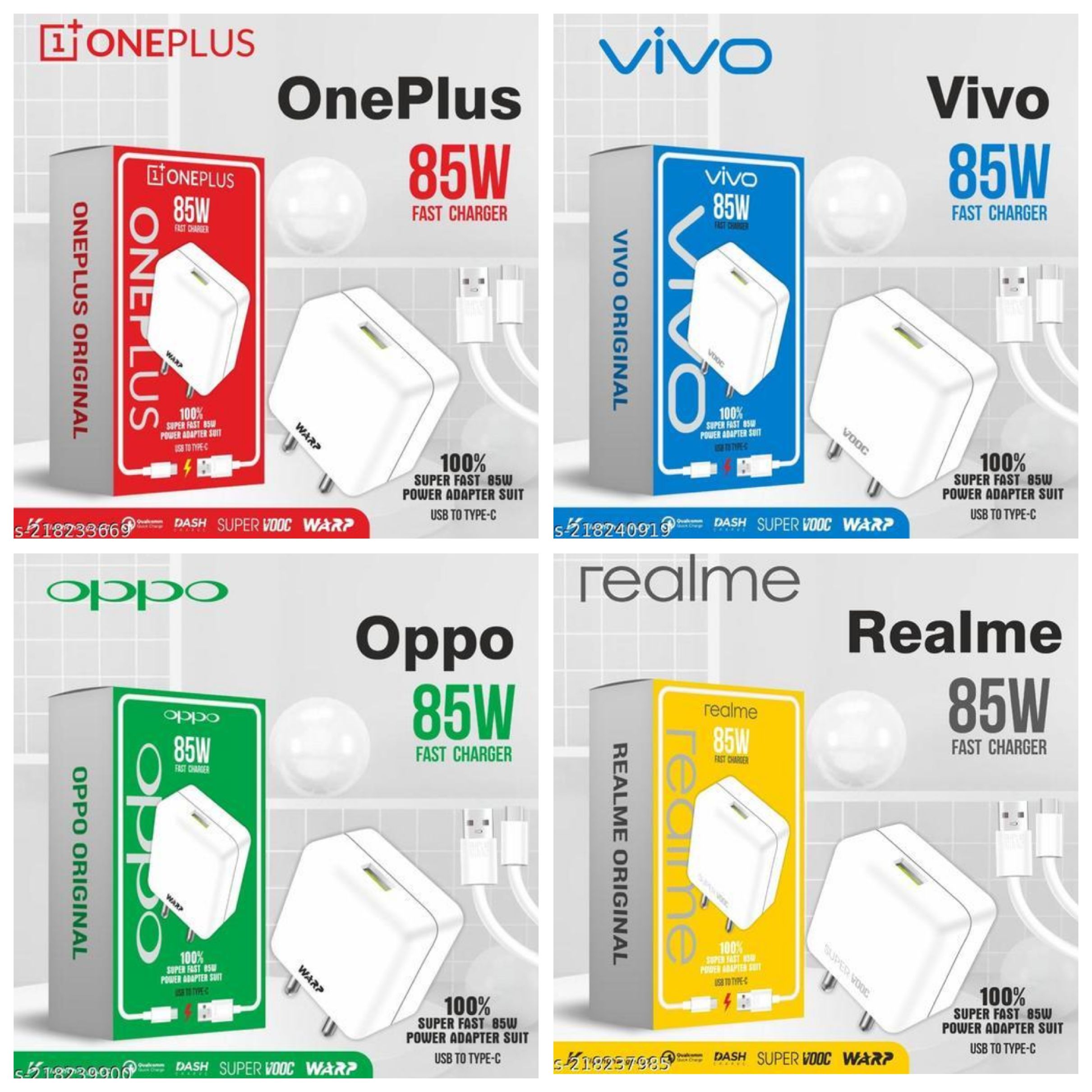 85 / 65 watt Super VOOC Power fast Charger